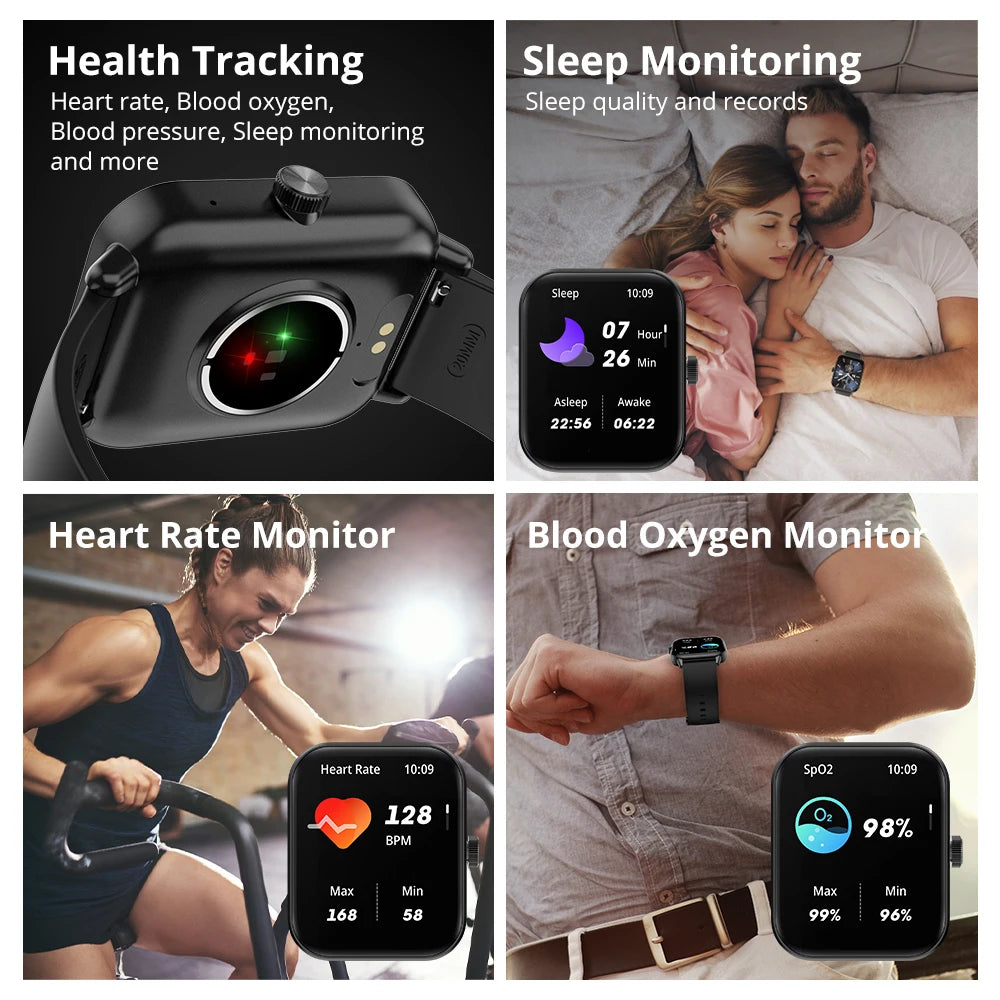 COLMI Voice Calling Smartwatch Men 24H Health Monitor 100+ Sports Modes, Bluetooth Smart Watch Women 1.9 inch Display