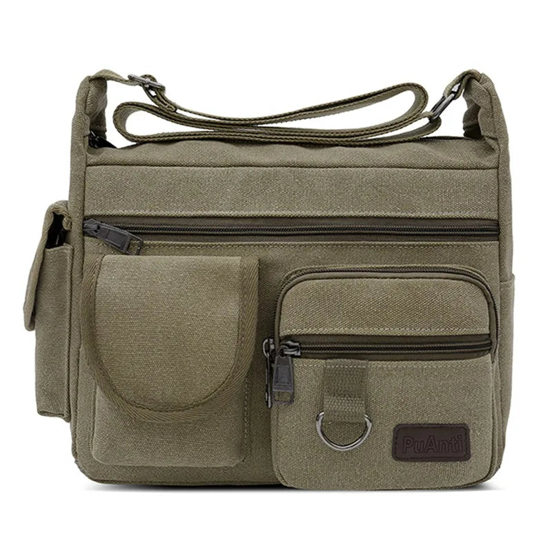 Men Canvas Shoulder Bags Casual Tote Travel Men's Crossbody Bag Luxury Messenger Bags Fashion High Quality Handbag