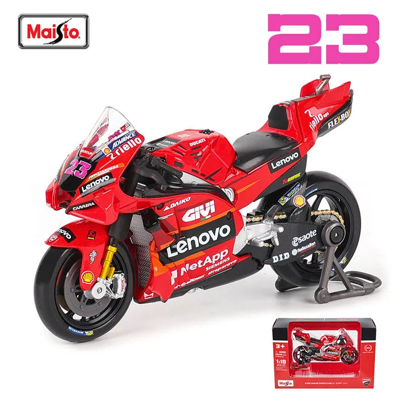 Maisto 1:18 NEW 2023 Ducati Lenovo Team  #1 Bagnaia Champion Moto GP Racing casting alloy motorcycle Model collection gift toy