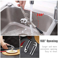 Kitchen Garlic Mincer Crusher Squeezer,Ginger Crusher with Good Grip, Easy to Clean,Garlic Press Rocker Grinder Tools