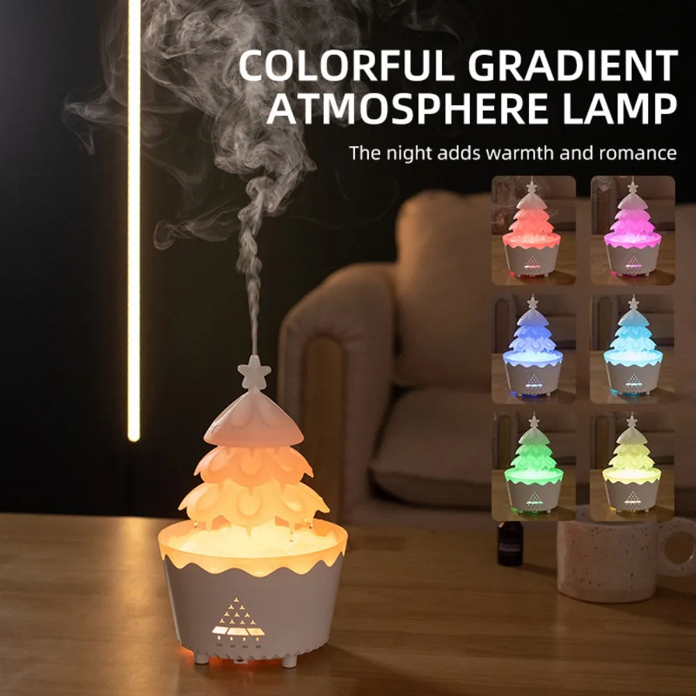 Colourful Raindrop Air Humidifier with Jellyfish Night Lights Rotating Quiet Essential Oils Diffuser Wireless Remote Night Lamp