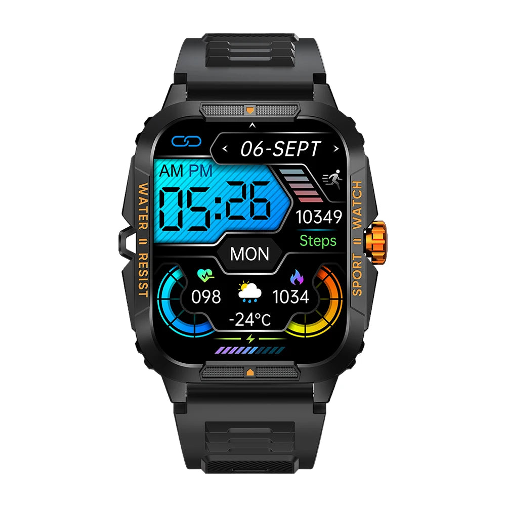 COLMI P76 1.96" Outdoor Military Smartwatch Men Bluetooth Call Smart Watch 3ATM IP68 Waterproof Sports Fitness Watches