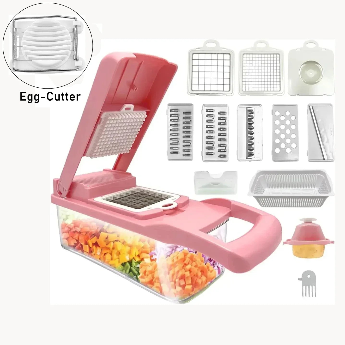 12 in 1 Multifunctional Vegetable Cutter Food Chopper Potato Slicer Carrot Grater Onion Shredder Salad Cutter Kitchen Gadgets