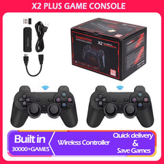 X2 Plus GD10 Pro 4K Game Stick New 3D HD 2.4G Retro Video Game Console Wireless Controller TV 50 Emulator For PS1/N64/DC 64G Gif