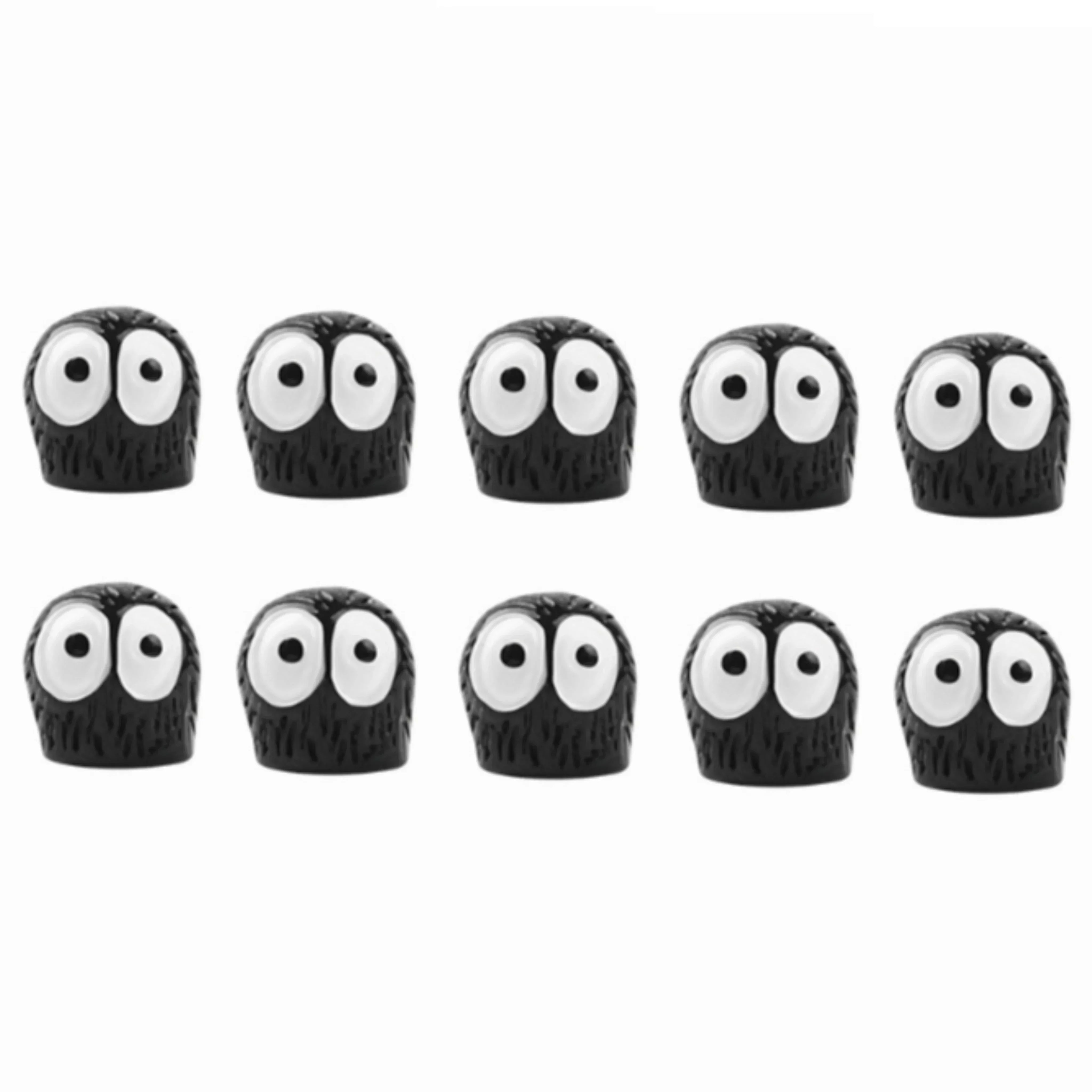 5/10/20PCS Cute Black Elf Car Interior Decoration Funny Auto Center Console Rearview Mirror Ornaments For Car Accessories