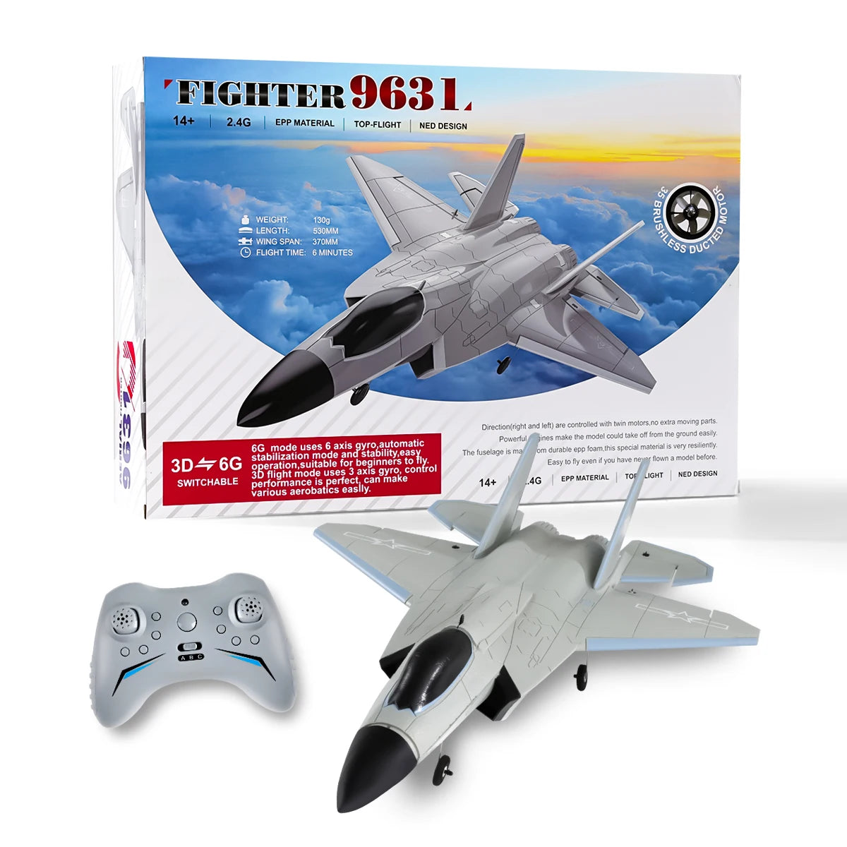 4 Channels FX9631 Big Size RC Plane J-35 Fighter Jet Fixed-Wing Airplane Remote Control Aircraft EPP Foam Glider Toys Kids Gifts