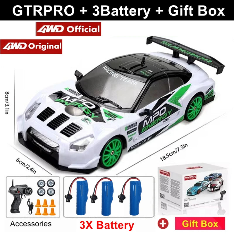 4WD RC Drift Car Remote Control GTRPRO AE86PRO Model 4x4 Racing RTR Radio Truck Vehicle Toy Gift for Boy Girl Children Kid Adult