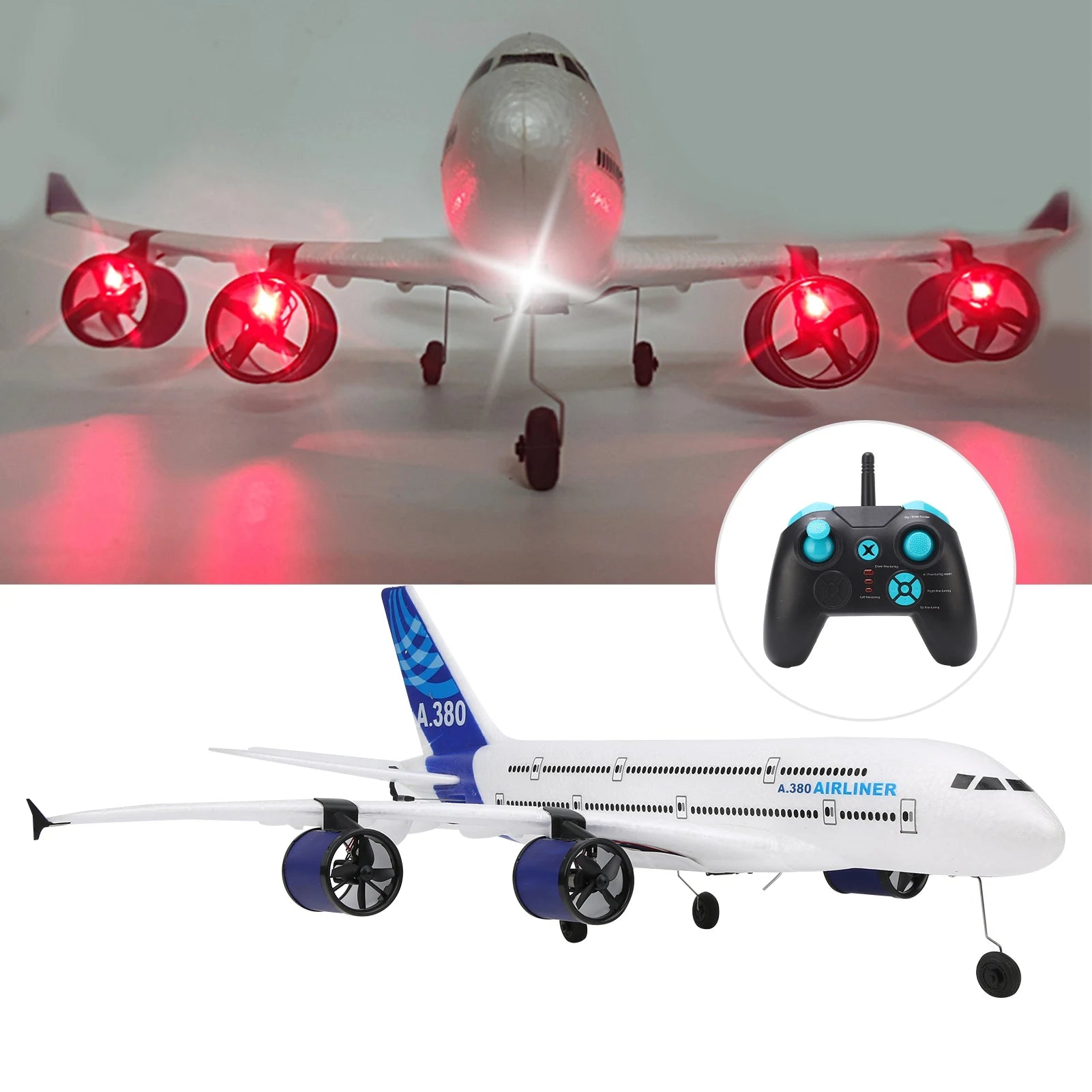 2.4GHz RC Plane A380 3CH RC Airplane 2.4GHz RC Plane Gliders Coreless Motor Fixed Wing Plane Toys RC Plane Gliders RC Airplane