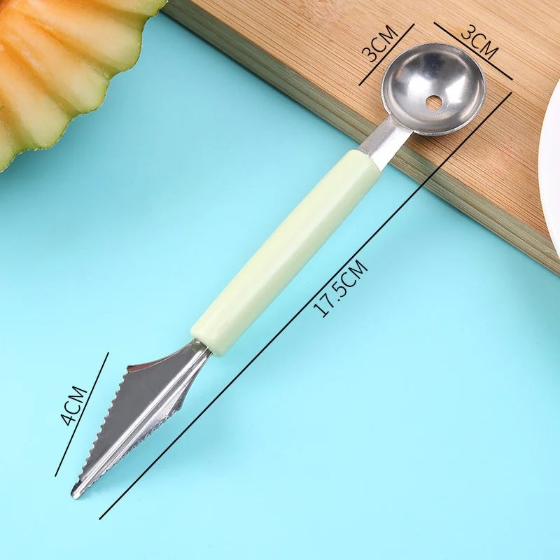 Multi Function Fruit Carving Knife Watermelon Baller Ice Cream Dig Ball Scoop Spoon Baller Kitchen DIY Cold Dishes Tools Gadgets