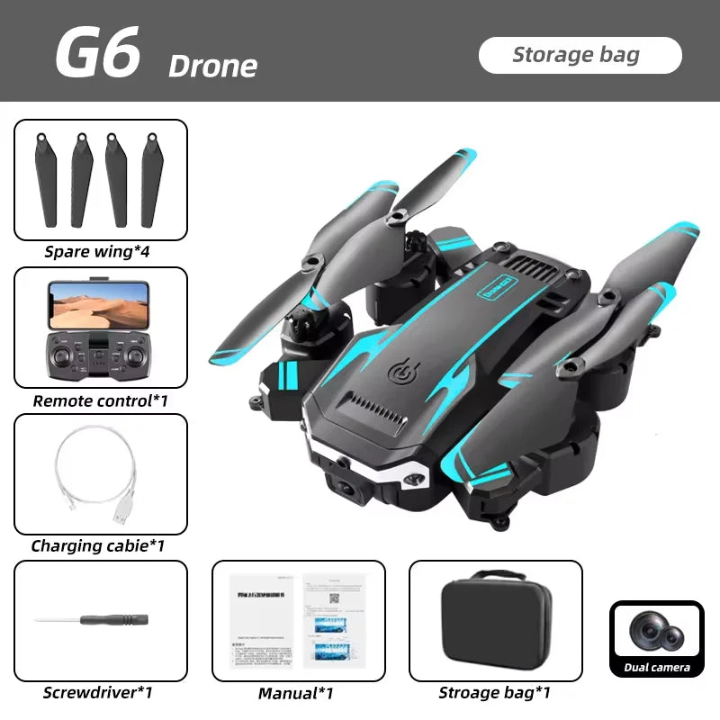 TOSR New G6 Professional Foldable Quadcopter Aerial Drone S6 HD Camera GPS RC Helicopter FPV WIFI Obstacle Avoidance Toy Gifts